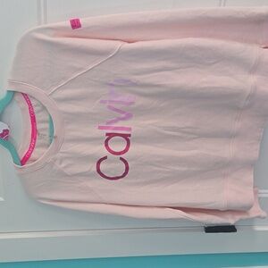 Calvin Klein Performance long sleeve pink sweatshirt sz medium loose fit
